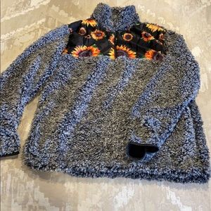 Sunflower teddy quarter zip